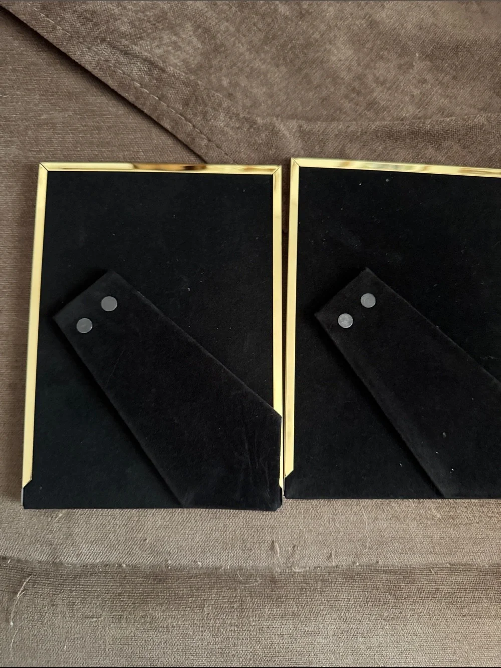 Set of 2 4x6 Gold Photo Frames - Sleek Metal Picture Frames